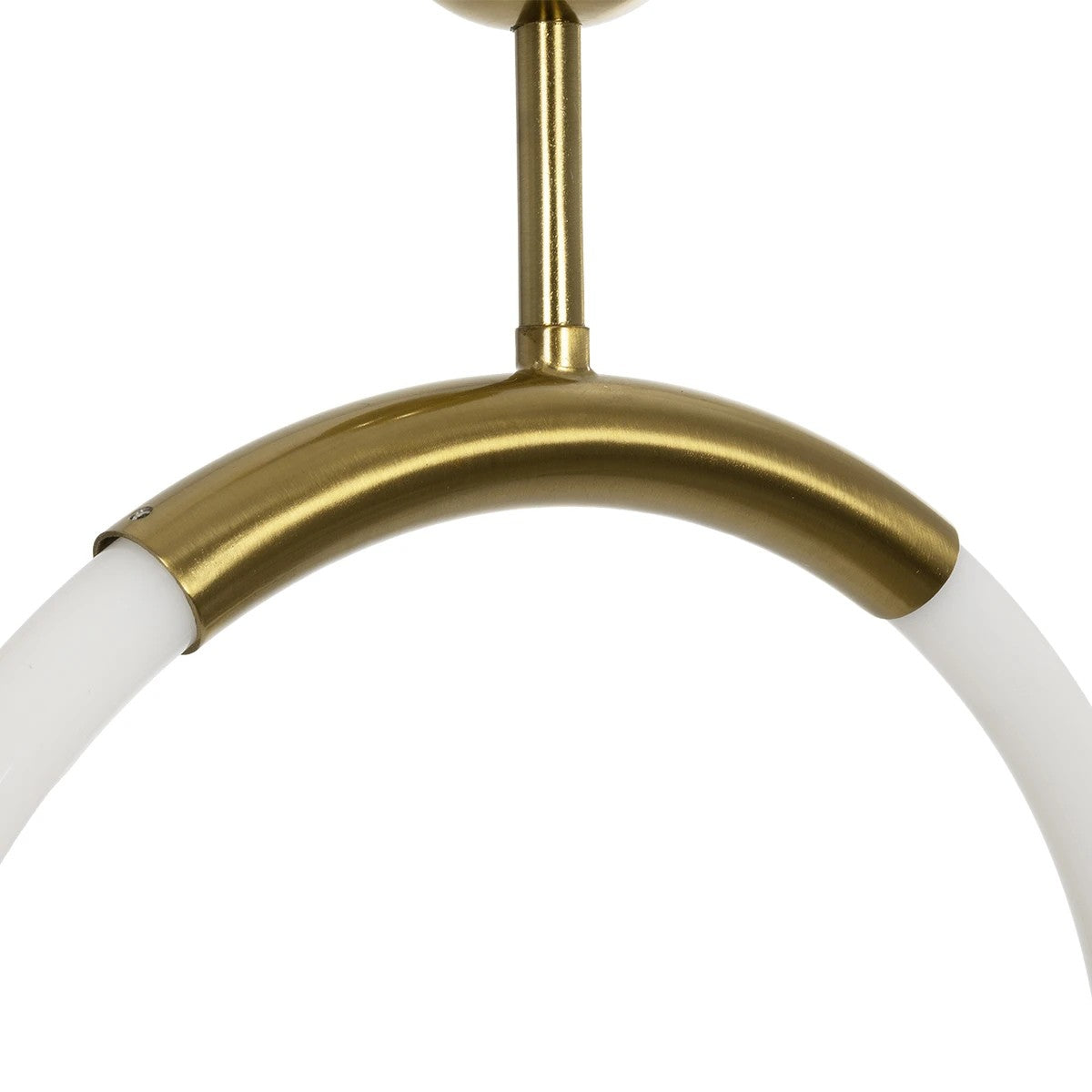 GLOW KLV-101-0175 Κρεμαστό Φωτιστικό Οροφής LED 18W 1800lm 360° AC 220-240V IP20 Ρυθμιζόμενο Λευκό CCT με On/Off 2700K/4500K/6000K - Lumileds SMD Chip - Χρυσό Πλατίνα - Μ30 x Π6 x Υ60