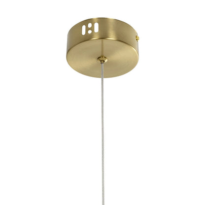 GLOW KLV-101-0175 Κρεμαστό Φωτιστικό Οροφής LED 18W 1800lm 360° AC 220-240V IP20 Ρυθμιζόμενο Λευκό CCT με On/Off 2700K/4500K/6000K - Lumileds SMD Chip - Χρυσό Πλατίνα - Μ30 x Π6 x Υ60