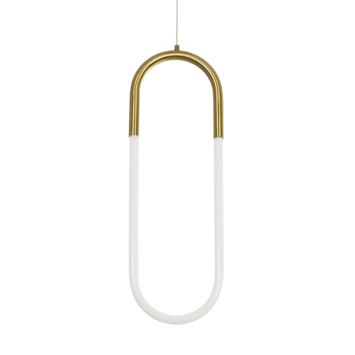 GLOW KLV-101-0176 Κρεμαστό Φωτιστικό Οροφής LED 18W 1800lm 360° AC 220-240V IP20 Ρυθμιζόμενο Λευκό CCT με On/Off 2700K/4500K/6000K - Lumileds SMD Chip - Χρυσό Πλατίνα - Μ20 x Π2.5 x Υ60