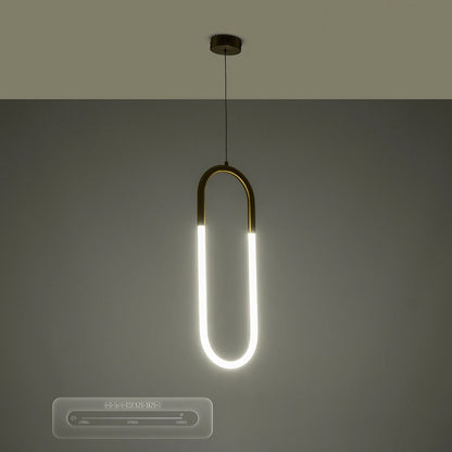 GLOW KLV-101-0176 Κρεμαστό Φωτιστικό Οροφής LED 18W 1800lm 360° AC 220-240V IP20 Ρυθμιζόμενο Λευκό CCT με On/Off 2700K/4500K/6000K - Lumileds SMD Chip - Χρυσό Πλατίνα - Μ20 x Π2.5 x Υ60