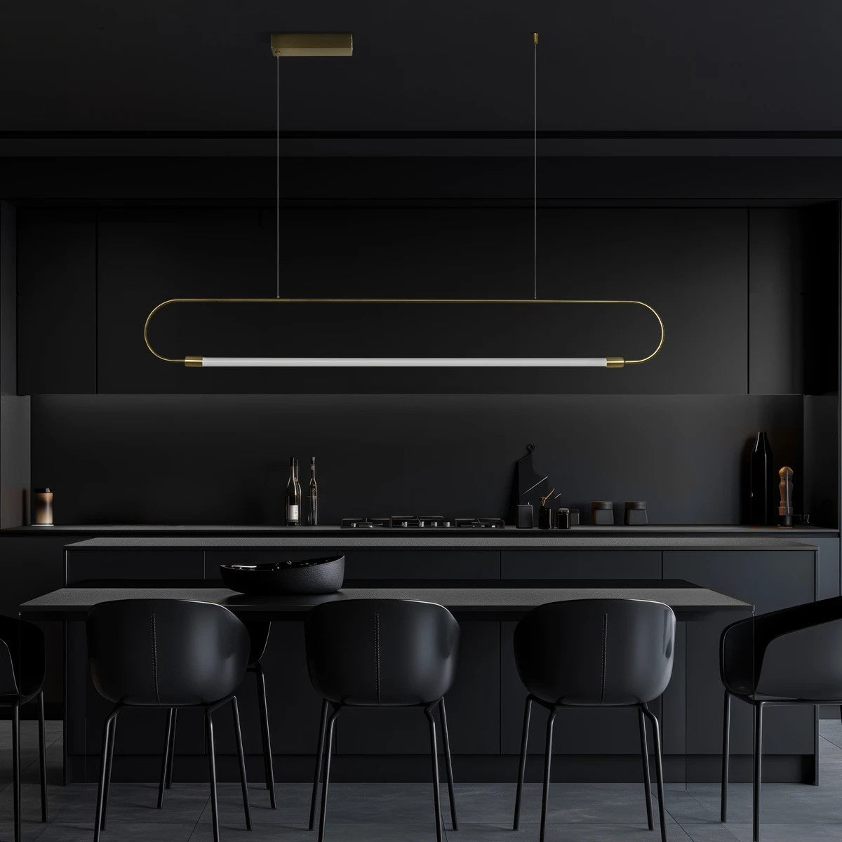 GLOW KLV-101-0177 Κρεμαστό Φωτιστικό Οροφής LED 15W 1500lm 360° AC 220-240V IP20 Ρυθμιζόμενο Λευκό CCT με Χειριστήριο από 2700K έως 6000K Dimmable - Lumileds SMD Chip - Χρυσό Πλατίνα - Μ120 x Π3 x Υ17