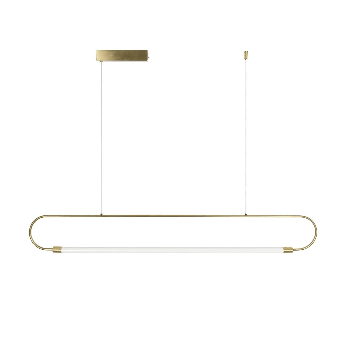 GLOW KLV-101-0177 Κρεμαστό Φωτιστικό Οροφής LED 15W 1500lm 360° AC 220-240V IP20 Ρυθμιζόμενο Λευκό CCT με Χειριστήριο από 2700K έως 6000K Dimmable - Lumileds SMD Chip - Χρυσό Πλατίνα - Μ120 x Π3 x Υ17