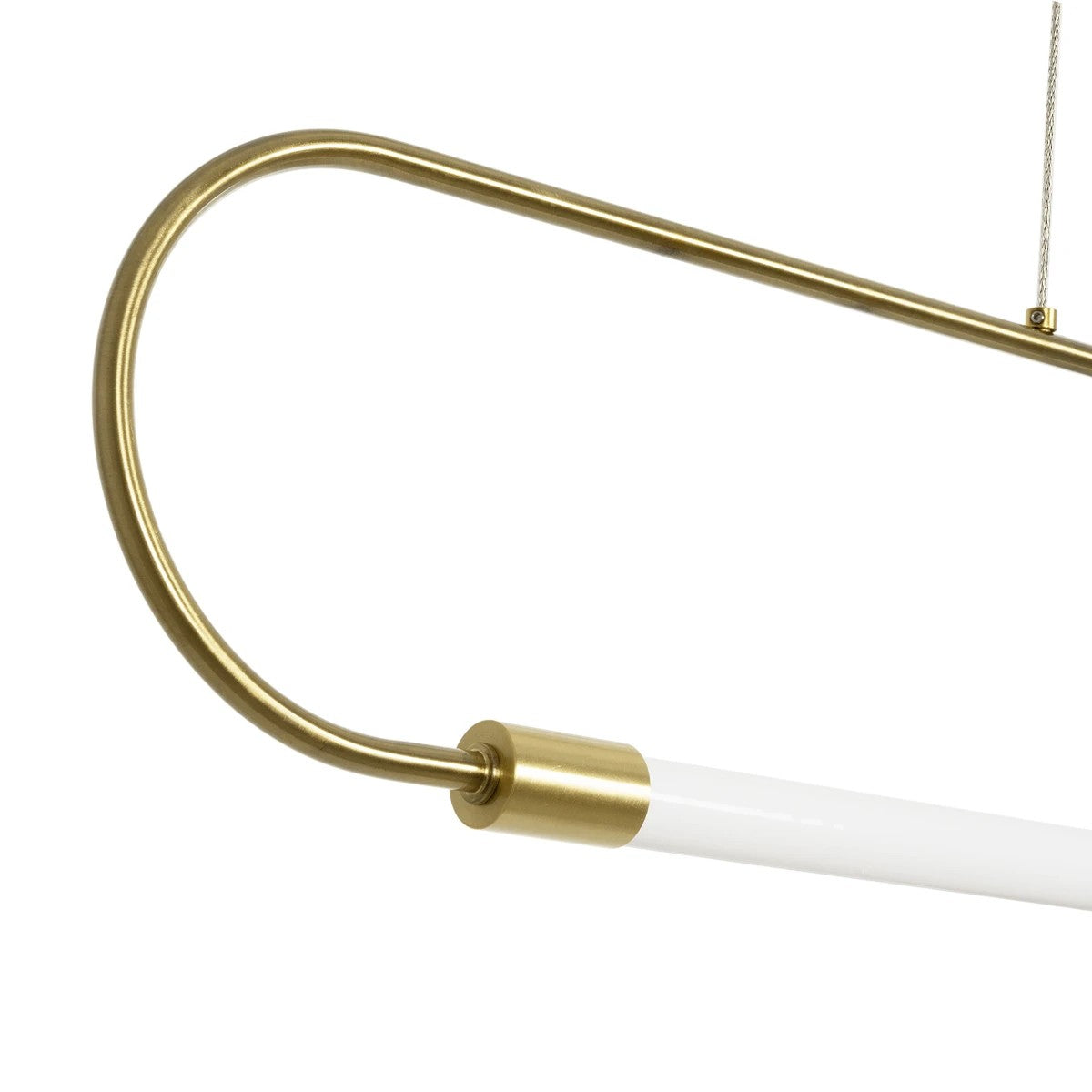 GLOW KLV-101-0177 Κρεμαστό Φωτιστικό Οροφής LED 15W 1500lm 360° AC 220-240V IP20 Ρυθμιζόμενο Λευκό CCT με Χειριστήριο από 2700K έως 6000K Dimmable - Lumileds SMD Chip - Χρυσό Πλατίνα - Μ120 x Π3 x Υ17