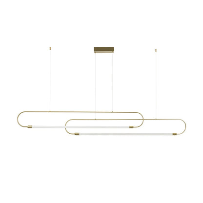 GLOW KLV-101-0178 Κρεμαστό Φωτιστικό Οροφής LED 28W 2800lm 360° AC 220-240V IP20 Ρυθμιζόμενο Λευκό CCT με Χειριστήριο από 2700K έως 6000K Dimmable - Lumileds SMD Chip - Χρυσό Πλατίνα - Μ167 x Π7 x Υ24