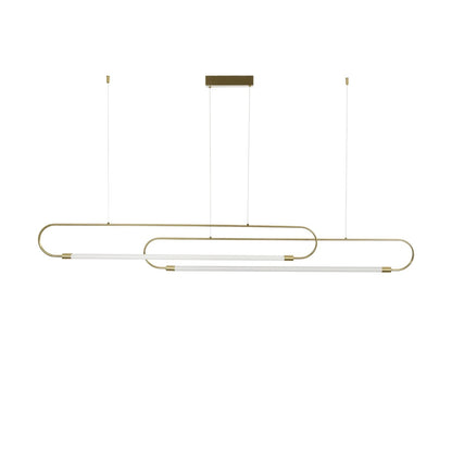 GLOW KLV-101-0178 Κρεμαστό Φωτιστικό Οροφής LED 28W 2800lm 360° AC 220-240V IP20 Ρυθμιζόμενο Λευκό CCT με Χειριστήριο από 2700K έως 6000K Dimmable - Lumileds SMD Chip - Χρυσό Πλατίνα - Μ167 x Π7 x Υ24