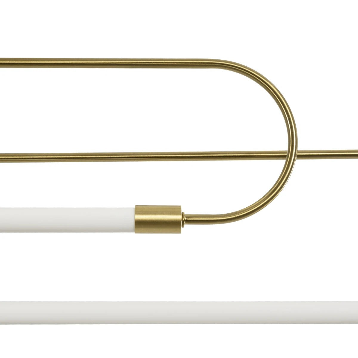 GLOW KLV-101-0178 Κρεμαστό Φωτιστικό Οροφής LED 28W 2800lm 360° AC 220-240V IP20 Ρυθμιζόμενο Λευκό CCT με Χειριστήριο από 2700K έως 6000K Dimmable - Lumileds SMD Chip - Χρυσό Πλατίνα - Μ167 x Π7 x Υ24