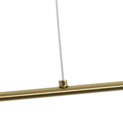 GLOW KLV-101-0178 Κρεμαστό Φωτιστικό Οροφής LED 28W 2800lm 360° AC 220-240V IP20 Ρυθμιζόμενο Λευκό CCT με Χειριστήριο από 2700K έως 6000K Dimmable - Lumileds SMD Chip - Χρυσό Πλατίνα - Μ167 x Π7 x Υ24