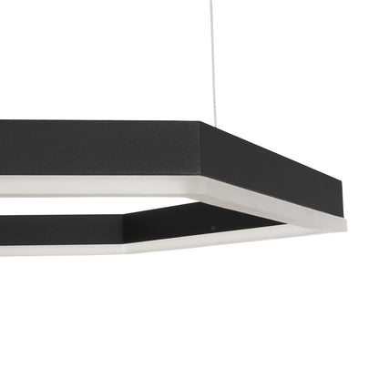 LEXAGON KLV-101-0179 Κρεμαστό Φωτιστικό Οροφής LED 120W 12000lm 200° AC 220-240V IP20 Ρυθμιζόμενο Λευκό CCT με Χειριστήριο από 2700K έως 6000K Dimmable - Lumileds SMD Chip - Μαύρο Ματ - Μ110 x Π90 x Υ110