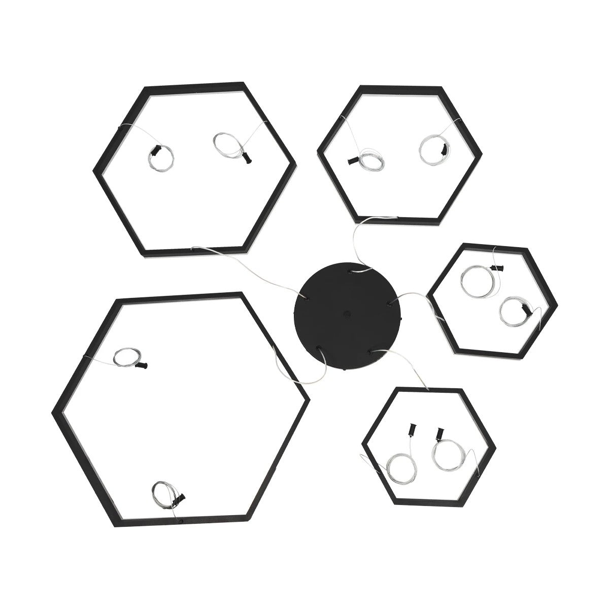 LEXAGON KLV-101-0179 Κρεμαστό Φωτιστικό Οροφής LED 120W 12000lm 200° AC 220-240V IP20 Ρυθμιζόμενο Λευκό CCT με Χειριστήριο από 2700K έως 6000K Dimmable - Lumileds SMD Chip - Μαύρο Ματ - Μ110 x Π90 x Υ110