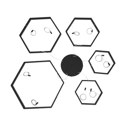 LEXAGON KLV-101-0179 Κρεμαστό Φωτιστικό Οροφής LED 120W 12000lm 200° AC 220-240V IP20 Ρυθμιζόμενο Λευκό CCT με Χειριστήριο από 2700K έως 6000K Dimmable - Lumileds SMD Chip - Μαύρο Ματ - Μ110 x Π90 x Υ110