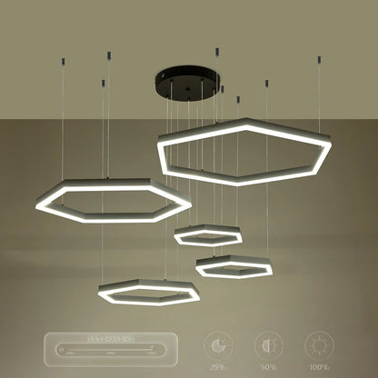 LEXAGON KLV-101-0179 Κρεμαστό Φωτιστικό Οροφής LED 120W 12000lm 200° AC 220-240V IP20 Ρυθμιζόμενο Λευκό CCT με Χειριστήριο από 2700K έως 6000K Dimmable - Lumileds SMD Chip - Μαύρο Ματ - Μ110 x Π90 x Υ110