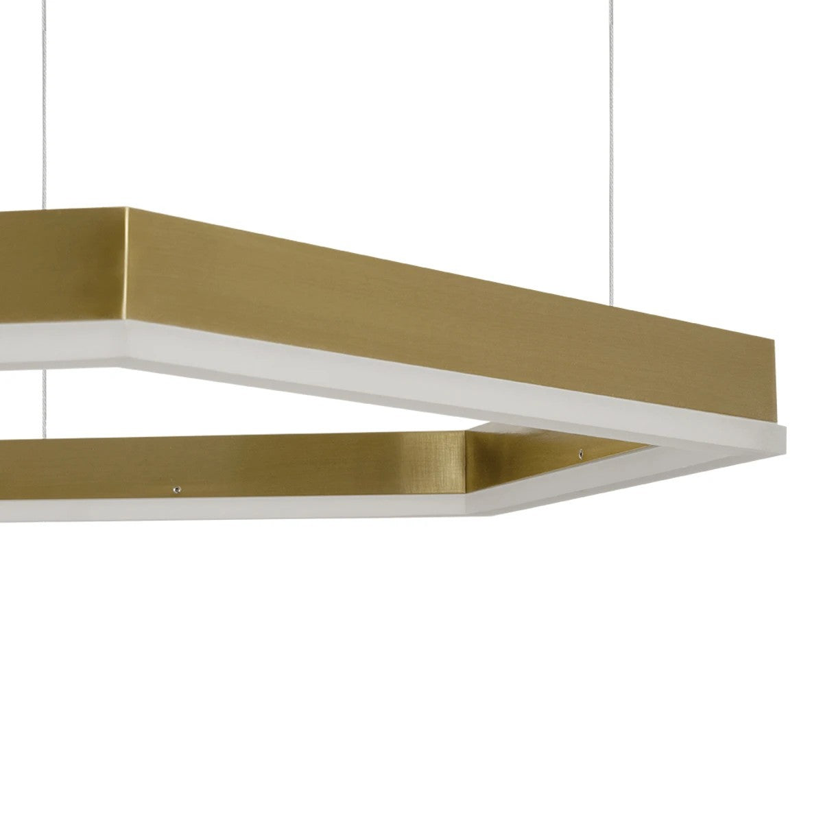 LEXAGON KLV-101-0180 Κρεμαστό Φωτιστικό Οροφής LED 120W 12000lm 200° AC 220-240V IP20 Ρυθμιζόμενο Λευκό CCT με Χειριστήριο από 2700K έως 6000K Dimmable - Lumileds SMD Chip - Χρυσό Πλατίνα - Μ110 x Π90 x Υ110