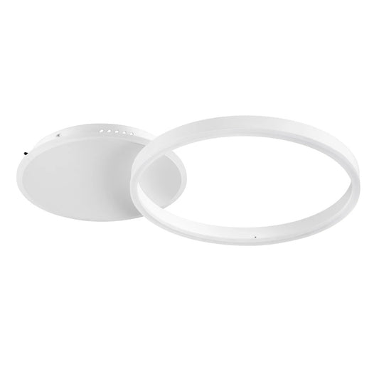 VENOM KLV-101-0182 Φωτιστικό Οροφής LED 45W 4500lm 360° AC 220-240V IP20 Ρυθμιζόμενο Λευκό CCT με Χειριστήριο από 2700K έως 6000K Dimmable - Lumileds SMD Chip - Λευκό Ματ - Μ60 x Π40 x Υ7.5