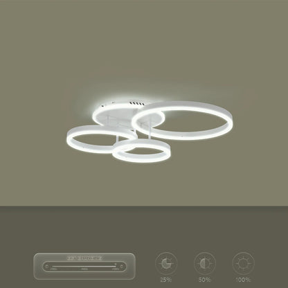 VENOM KLV-101-0185 Φωτιστικό Οροφής LED 100W 10000lm 360° AC 220-240V IP20 Ρυθμιζόμενο Λευκό CCT με Χειριστήριο από 2700K έως 6000K Dimmable - Lumileds SMD Chip - Λευκό Ματ - Μ70 x Π40 x Υ16