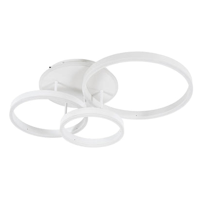 VENOM KLV-101-0185 Φωτιστικό Οροφής LED 100W 10000lm 360° AC 220-240V IP20 Ρυθμιζόμενο Λευκό CCT με Χειριστήριο από 2700K έως 6000K Dimmable - Lumileds SMD Chip - Λευκό Ματ - Μ70 x Π40 x Υ16