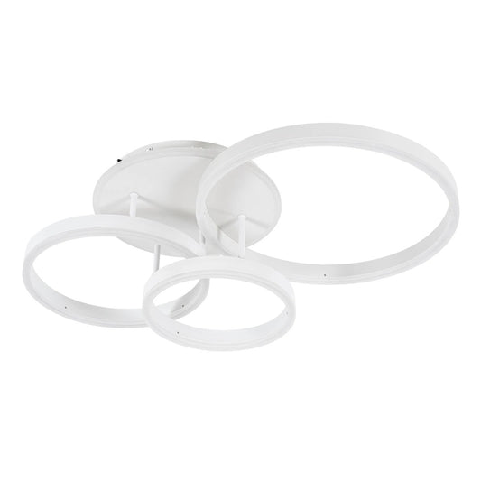VENOM KLV-101-0185 Φωτιστικό Οροφής LED 100W 10000lm 360° AC 220-240V IP20 Ρυθμιζόμενο Λευκό CCT με Χειριστήριο από 2700K έως 6000K Dimmable - Lumileds SMD Chip - Λευκό Ματ - Μ70 x Π40 x Υ16