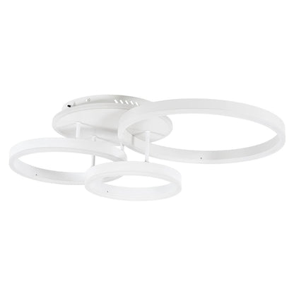 VENOM KLV-101-0185 Φωτιστικό Οροφής LED 100W 10000lm 360° AC 220-240V IP20 Ρυθμιζόμενο Λευκό CCT με Χειριστήριο από 2700K έως 6000K Dimmable - Lumileds SMD Chip - Λευκό Ματ - Μ70 x Π40 x Υ16