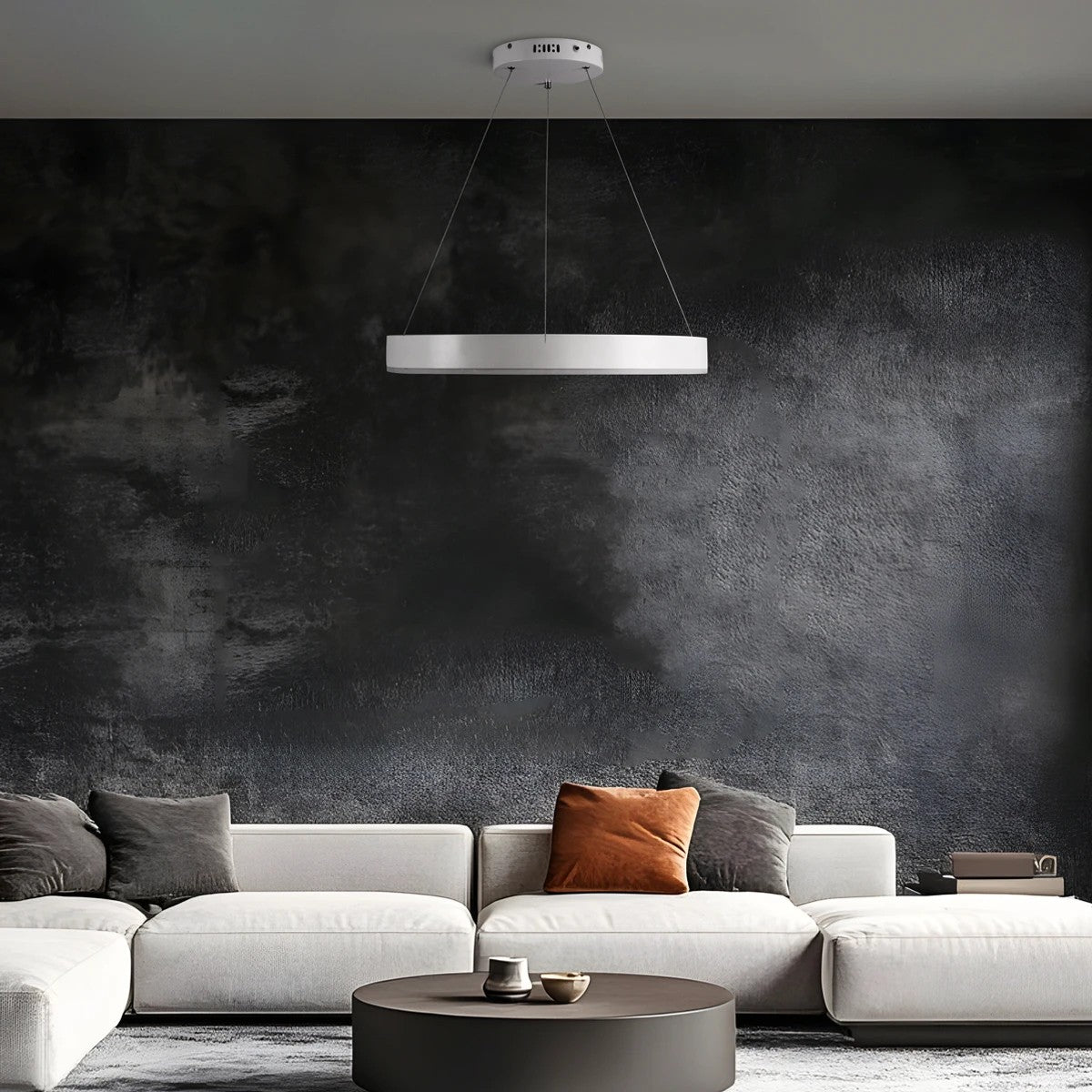 VENOM KLV-101-0188 Κρεμαστό Φωτιστικό Οροφής LED 45W 4500lm 120° AC 220-240V IP20 Ρυθμιζόμενο Λευκό CCT με Χειριστήριο από 2700K έως 6000K Dimmable - Lumileds SMD Chip - Λευκό Ματ - Μ60 x Π60 x Υ6.5