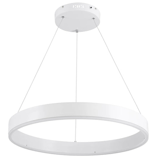 VENOM KLV-101-0188 Κρεμαστό Φωτιστικό Οροφής LED 45W 4500lm 120° AC 220-240V IP20 Ρυθμιζόμενο Λευκό CCT με Χειριστήριο από 2700K έως 6000K Dimmable - Lumileds SMD Chip - Λευκό Ματ - Μ60 x Π60 x Υ6.5