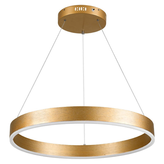 VENOM KLV-101-0189 Κρεμαστό Φωτιστικό Οροφής LED 45W 4500lm 120° AC 220-240V IP20 Ρυθμιζόμενο Λευκό CCT με Χειριστήριο από 2700K έως 6000K Dimmable - Lumileds SMD Chip - Χρυσό Πλατίνα - Μ60 x Π60 x Υ6.5