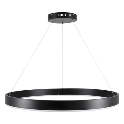 VENOM KLV-101-0190 Κρεμαστό Φωτιστικό Οροφής LED 67W 6700lm 120° AC 220-240V IP20 Ρυθμιζόμενο Λευκό CCT με Χειριστήριο από 2700K έως 6000K Dimmable - Lumileds SMD Chip - Μαύρο Ματ - Μ80 x Π80 x Υ6.5