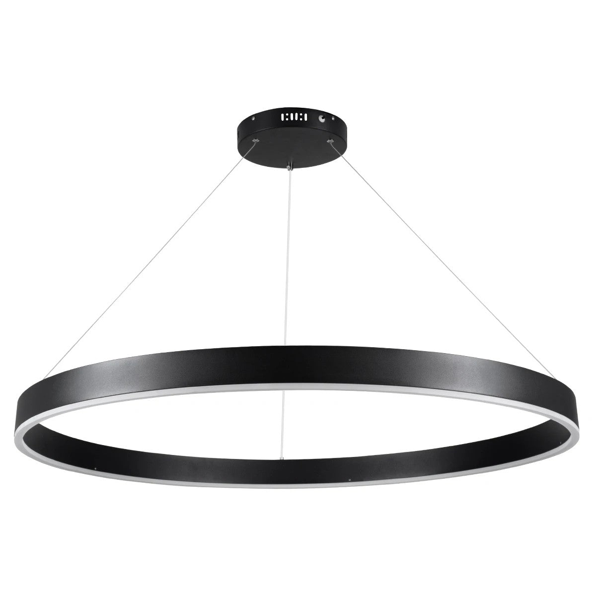 VENOM KLV-101-0193 Κρεμαστό Φωτιστικό Οροφής LED 75W 7500lm 120° AC 220-240V IP20 Ρυθμιζόμενο Λευκό CCT με Χειριστήριο από 2700K έως 6000K Dimmable - Lumileds SMD Chip - Μαύρο Ματ - Μ100 x Π100 x Υ6.5