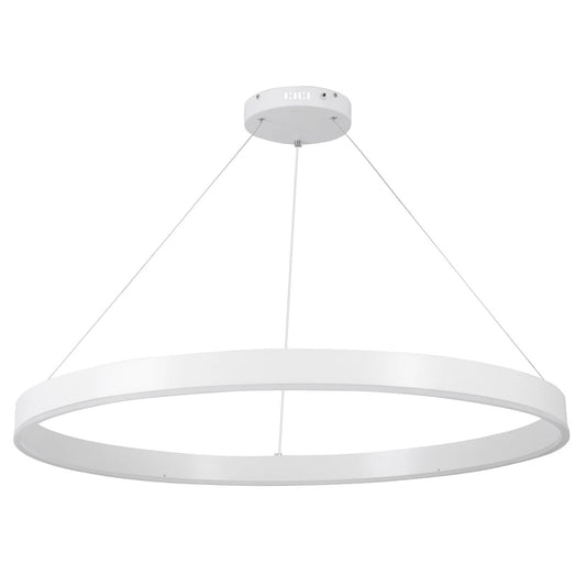 VENOM KLV-101-0194 Κρεμαστό Φωτιστικό Οροφής LED 75W 7500lm 120° AC 220-240V IP20 Ρυθμιζόμενο Λευκό CCT με Χειριστήριο από 2700K έως 6000K Dimmable - Lumileds SMD Chip - Λευκό Ματ - Μ100 x Π100 x Υ6.5