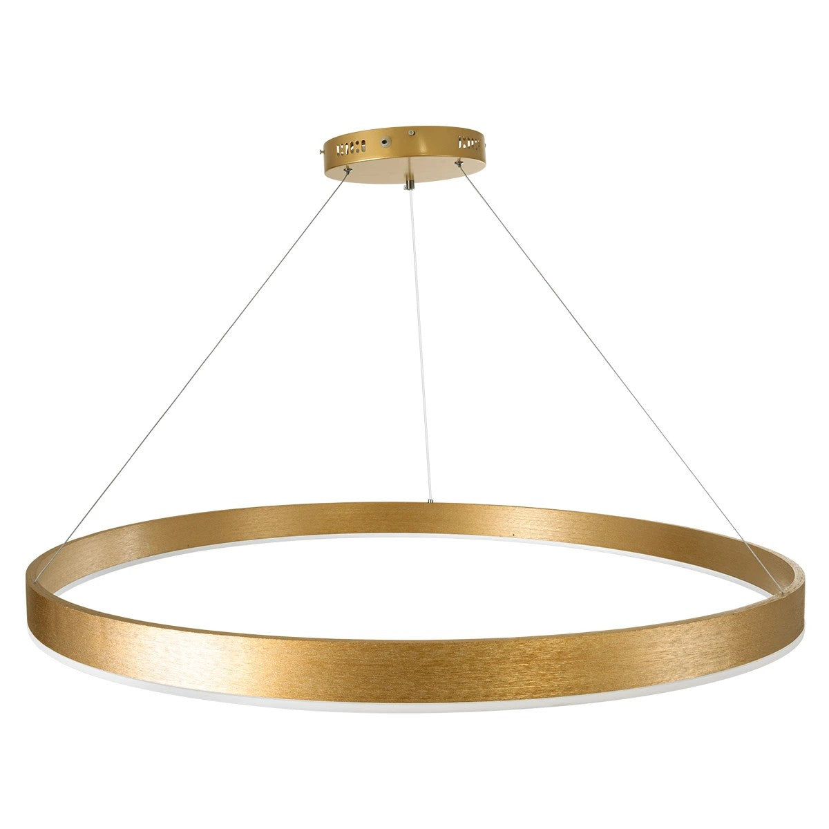 VENOM KLV-101-0195 Κρεμαστό Φωτιστικό Οροφής LED 75W 7500lm 120° AC 220-240V IP20 Ρυθμιζόμενο Λευκό CCT με Χειριστήριο από 2700K έως 6000K Dimmable - Lumileds SMD Chip - Χρυσό Πλατίνα - Μ100 x Π100 x Υ6.5