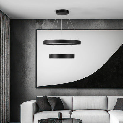 VENOM KLV-101-0196 Κρεμαστό Φωτιστικό Οροφής LED 75W 7500lm 120° AC 220-240V IP20 Ρυθμιζόμενο Λευκό CCT με Χειριστήριο από 2700K έως 6000K Dimmable - Lumileds SMD Chip - Μαύρο Ματ - Μ60 x Π60 x Υ40