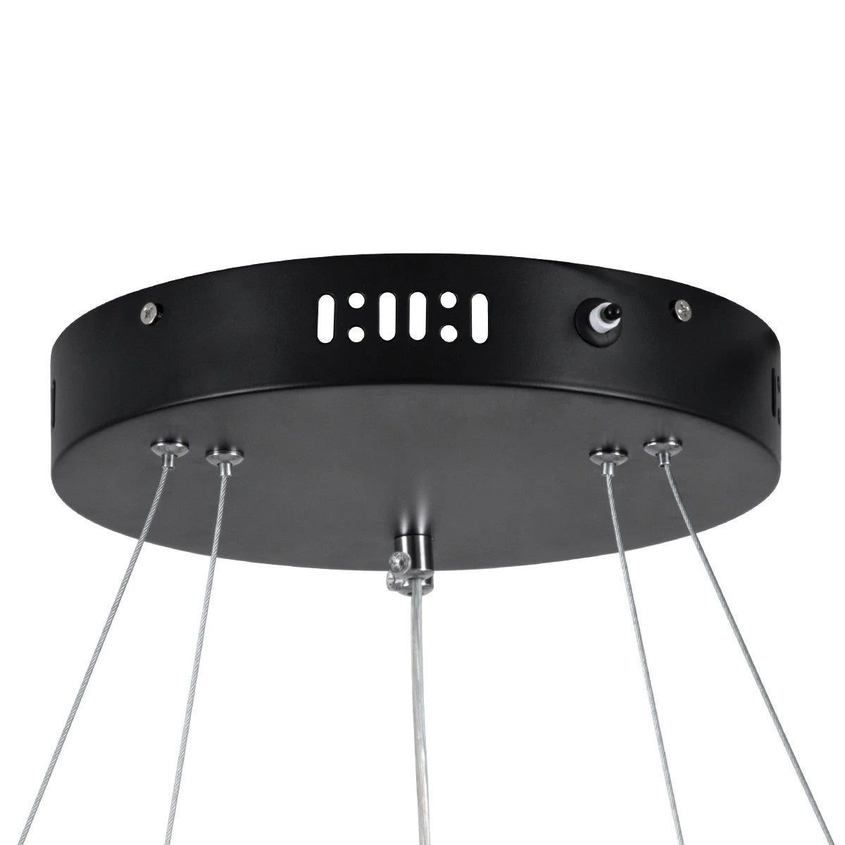 VENOM KLV-101-0196 Κρεμαστό Φωτιστικό Οροφής LED 75W 7500lm 120° AC 220-240V IP20 Ρυθμιζόμενο Λευκό CCT με Χειριστήριο από 2700K έως 6000K Dimmable - Lumileds SMD Chip - Μαύρο Ματ - Μ60 x Π60 x Υ40