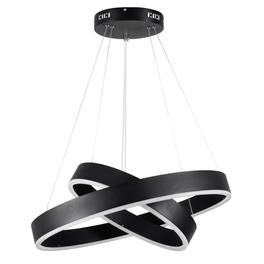 VENOM KLV-101-0196-V2 Κρεμαστό Φωτιστικό Οροφής LED 75W 7500lm 120° AC 220-240V IP20 Ρυθμιζόμενο Λευκό CCT με Χειριστήριο από 2700K έως 6000K Dimmable - Lumileds SMD Chip - Μαύρο Ματ - Μ60 x Π60 x Υ40