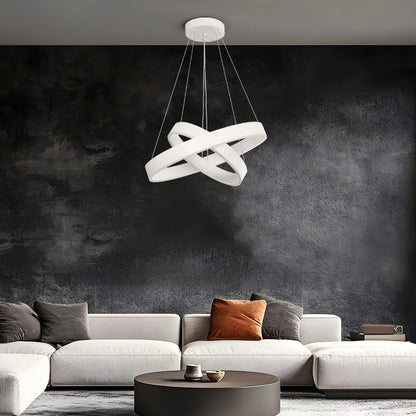 VENOM KLV-101-0197-V2 Κρεμαστό Φωτιστικό Οροφής LED 75W 7500lm 120° AC 220-240V IP20 Ρυθμιζόμενο Λευκό CCT με Χειριστήριο από 2700K έως 6000K Dimmable - Lumileds SMD Chip - Λευκό Ματ - Μ60 x Π60 x Υ40