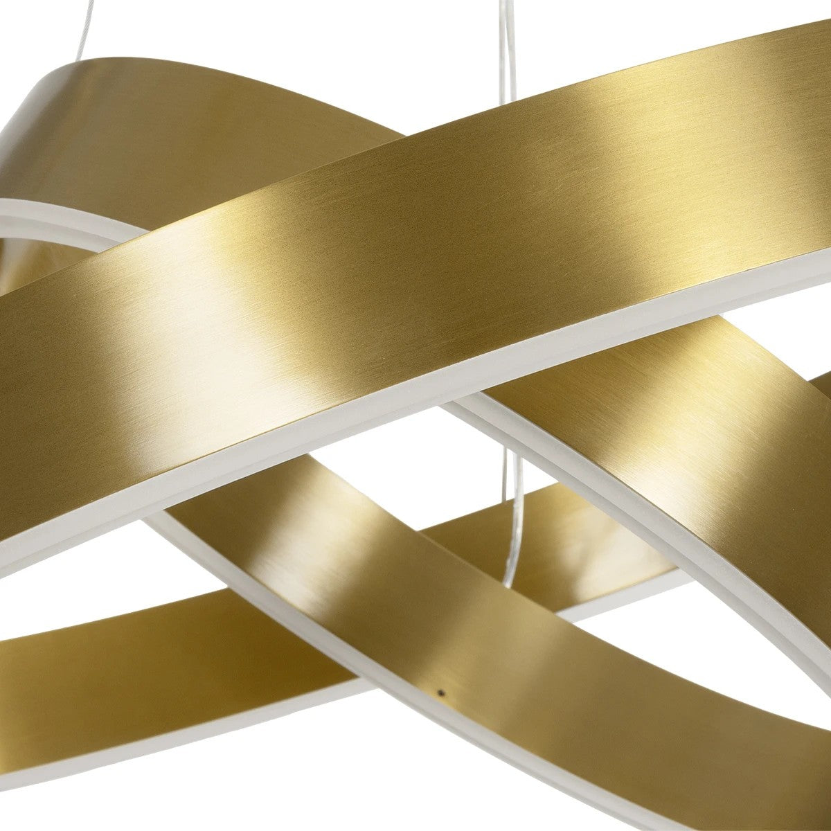 VENOM KLV-101-0198-V2 Κρεμαστό Φωτιστικό Οροφής LED 75W 7500lm 120° AC 220-240V IP20 Ρυθμιζόμενο Λευκό CCT με Χειριστήριο από 2700K έως 6000K Dimmable - Lumileds SMD Chip - Χρυσό Πλατίνα - Μ60 x Π60 x Υ40