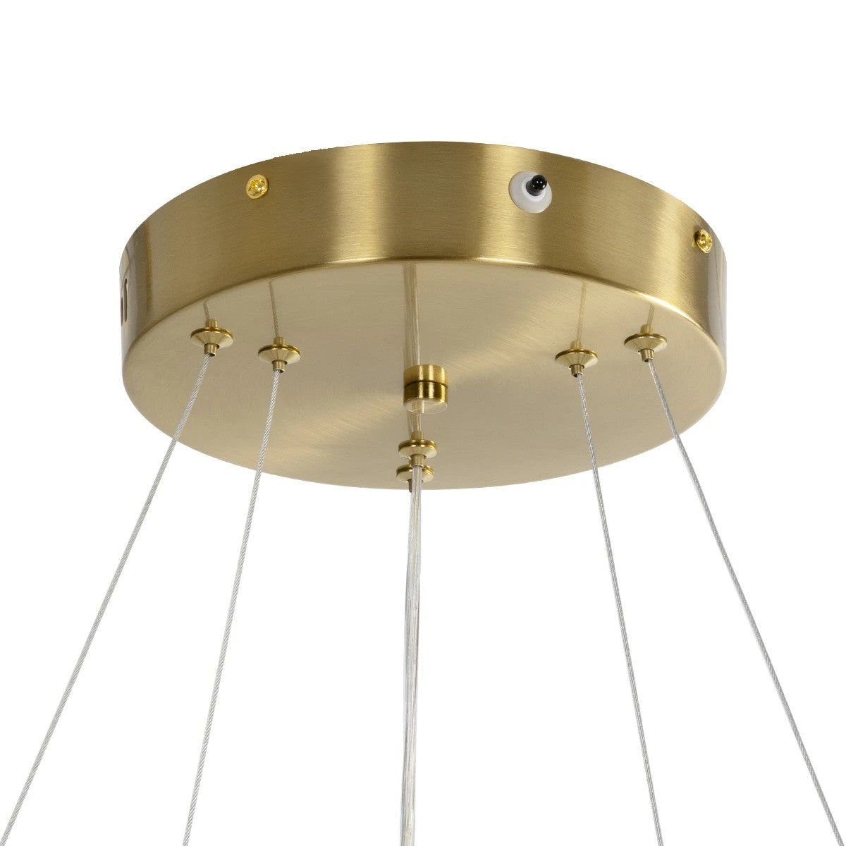 VENOM KLV-101-0198-V2 Κρεμαστό Φωτιστικό Οροφής LED 75W 7500lm 120° AC 220-240V IP20 Ρυθμιζόμενο Λευκό CCT με Χειριστήριο από 2700K έως 6000K Dimmable - Lumileds SMD Chip - Χρυσό Πλατίνα - Μ60 x Π60 x Υ40