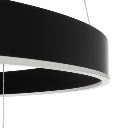 VENOM KLV-101-0199 Κρεμαστό Φωτιστικό Οροφής LED 120W 12000lm 120° AC 220-240V IP20 Ρυθμιζόμενο Λευκό CCT με Χειριστήριο από 2700K έως 6000K Dimmable - Lumileds SMD Chip - Μαύρο Ματ - Μ80 x Π80 x Υ80