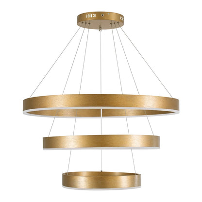 VENOM KLV-101-0201 Κρεμαστό Φωτιστικό Οροφής LED 120W 12000lm 120° AC 220-240V IP20 Ρυθμιζόμενο Λευκό CCT με Χειριστήριο από 2700K έως 6000K Dimmable - Lumileds SMD Chip - Χρυσό Πλατίνα - Μ80 x Π80 x Υ80
