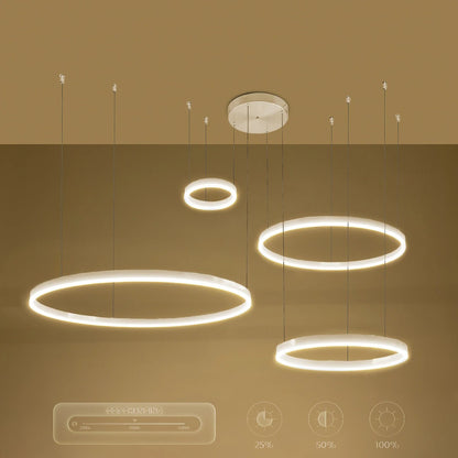 VENOM KLV-101-0203 Κρεμαστό Φωτιστικό Οροφής LED 150W 15000lm 120° AC 220-240V IP20 Ρυθμιζόμενο Λευκό CCT με Χειριστήριο από 2700K έως 6000K Dimmable - Lumileds SMD Chip - Λευκό Ματ - Μ150 x Π90 x Υ60