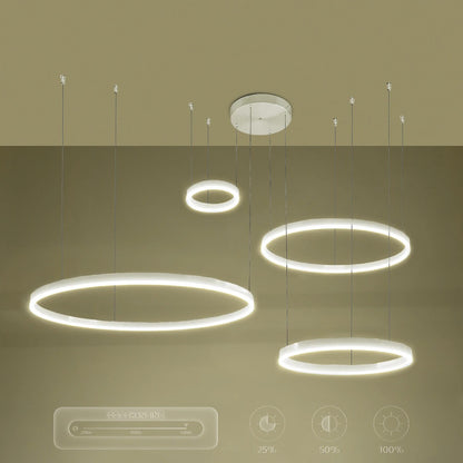 VENOM KLV-101-0203 Κρεμαστό Φωτιστικό Οροφής LED 150W 15000lm 120° AC 220-240V IP20 Ρυθμιζόμενο Λευκό CCT με Χειριστήριο από 2700K έως 6000K Dimmable - Lumileds SMD Chip - Λευκό Ματ - Μ150 x Π90 x Υ60