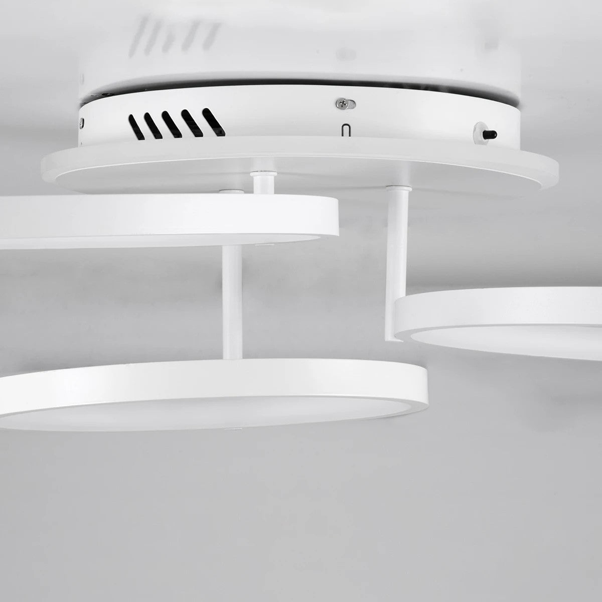 NEMESIS KLV-101-0206 Φωτιστικό Οροφής LED 98W 9800lm 360° AC 220-240V IP20 Ρυθμιζόμενο Λευκό CCT με Χειριστήριο από 2700K έως 6000K Dimmable - Lumileds SMD Chip - Λευκό Ματ - Μ89 x Π60 x Υ19