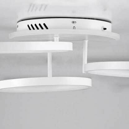 NEMESIS KLV-101-0206 Φωτιστικό Οροφής LED 98W 9800lm 360° AC 220-240V IP20 Ρυθμιζόμενο Λευκό CCT με Χειριστήριο από 2700K έως 6000K Dimmable - Lumileds SMD Chip - Λευκό Ματ - Μ89 x Π60 x Υ19