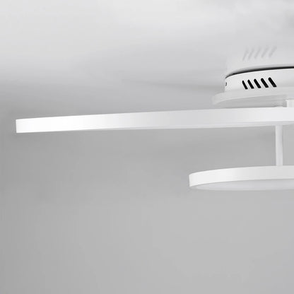 NEMESIS KLV-101-0206 Φωτιστικό Οροφής LED 98W 9800lm 360° AC 220-240V IP20 Ρυθμιζόμενο Λευκό CCT με Χειριστήριο από 2700K έως 6000K Dimmable - Lumileds SMD Chip - Λευκό Ματ - Μ89 x Π60 x Υ19