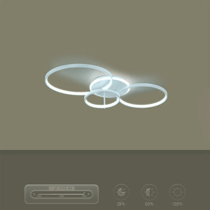 NEMESIS KLV-101-0206 Φωτιστικό Οροφής LED 98W 9800lm 360° AC 220-240V IP20 Ρυθμιζόμενο Λευκό CCT με Χειριστήριο από 2700K έως 6000K Dimmable - Lumileds SMD Chip - Λευκό Ματ - Μ89 x Π60 x Υ19