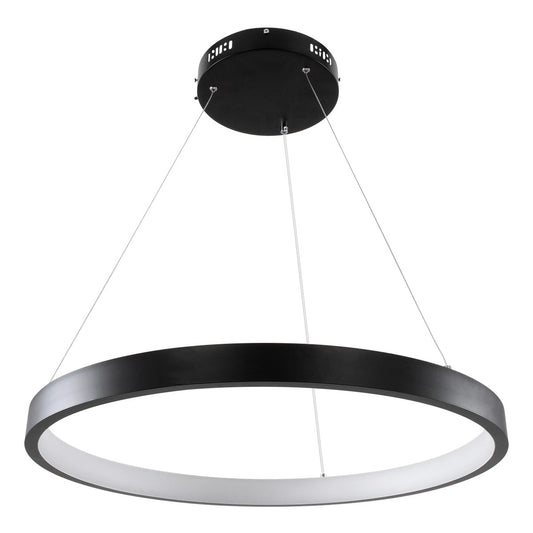 NEMESIS KLV-101-0208 Κρεμαστό Φωτιστικό Οροφής LED 45W 4500lm 180° AC 220-240V IP20 Ρυθμιζόμενο Λευκό CCT με Χειριστήριο από 2700K έως 6000K Dimmable - Lumileds SMD Chip - Μαύρο Ματ - Μ60 x Π60 x Υ4