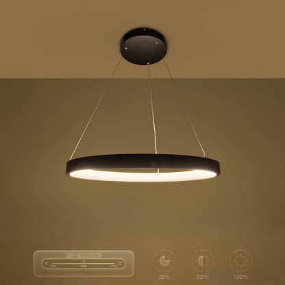 NEMESIS KLV-101-0208 Κρεμαστό Φωτιστικό Οροφής LED 45W 4500lm 180° AC 220-240V IP20 Ρυθμιζόμενο Λευκό CCT με Χειριστήριο από 2700K έως 6000K Dimmable - Lumileds SMD Chip - Μαύρο Ματ - Μ60 x Π60 x Υ4