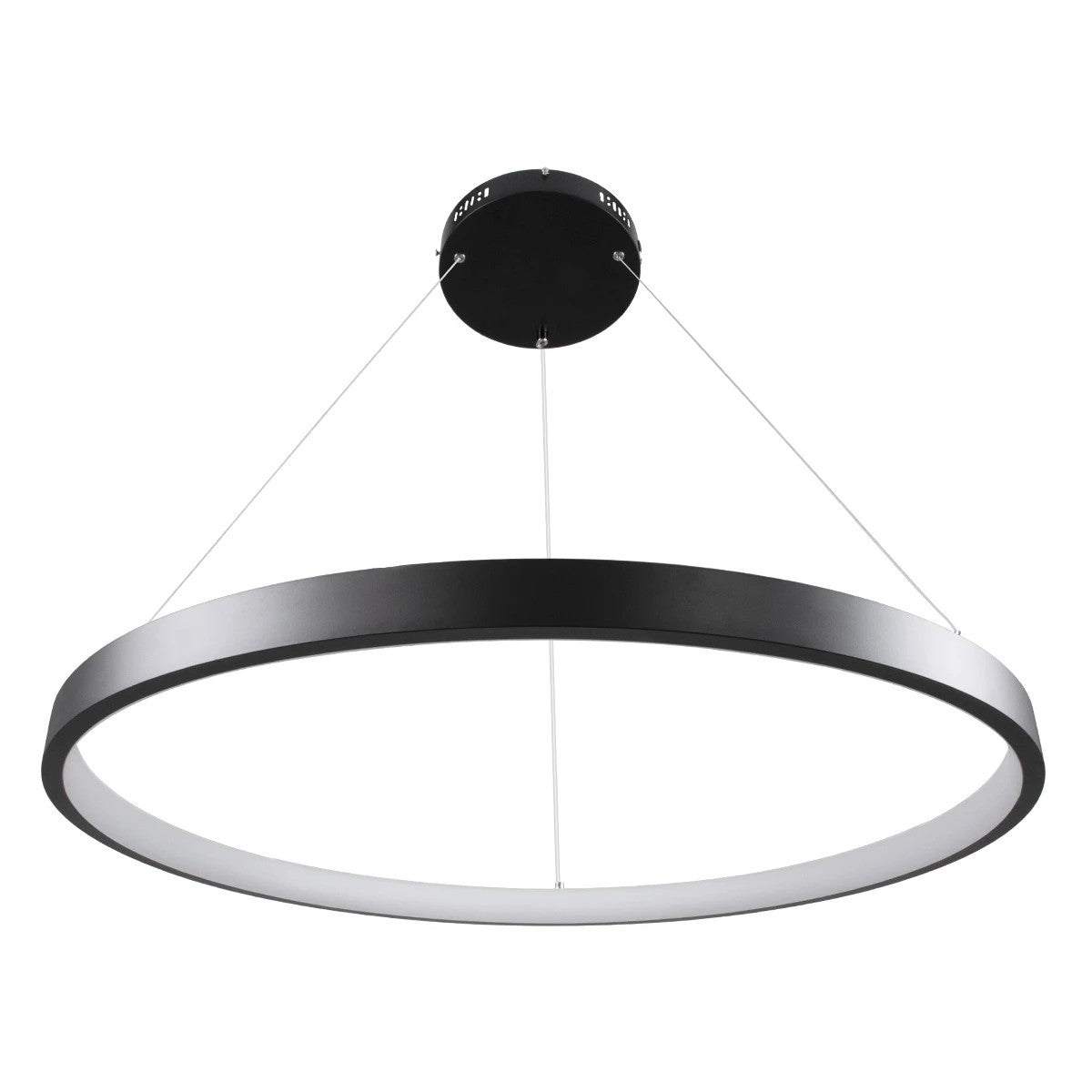 NEMESIS KLV-101-0211 Κρεμαστό Φωτιστικό Οροφής LED 67W 6700lm 180° AC 220-240V IP20 Ρυθμιζόμενο Λευκό CCT με Χειριστήριο από 2700K έως 6000K Dimmable - Lumileds SMD Chip - Μαύρο Ματ - Μ80 x Π80 x Υ4