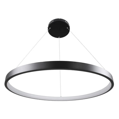 NEMESIS KLV-101-0211 Κρεμαστό Φωτιστικό Οροφής LED 67W 6700lm 180° AC 220-240V IP20 Ρυθμιζόμενο Λευκό CCT με Χειριστήριο από 2700K έως 6000K Dimmable - Lumileds SMD Chip - Μαύρο Ματ - Μ80 x Π80 x Υ4
