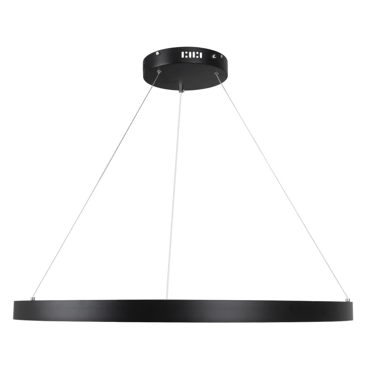 NEMESIS KLV-101-0211 Κρεμαστό Φωτιστικό Οροφής LED 67W 6700lm 180° AC 220-240V IP20 Ρυθμιζόμενο Λευκό CCT με Χειριστήριο από 2700K έως 6000K Dimmable - Lumileds SMD Chip - Μαύρο Ματ - Μ80 x Π80 x Υ4