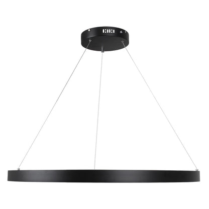 NEMESIS KLV-101-0211 Κρεμαστό Φωτιστικό Οροφής LED 67W 6700lm 180° AC 220-240V IP20 Ρυθμιζόμενο Λευκό CCT με Χειριστήριο από 2700K έως 6000K Dimmable - Lumileds SMD Chip - Μαύρο Ματ - Μ80 x Π80 x Υ4