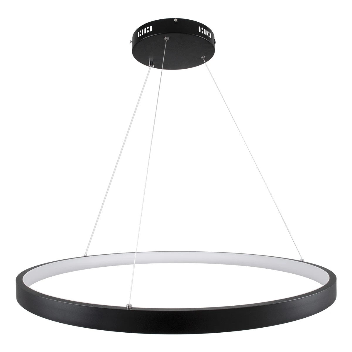 NEMESIS KLV-101-0211 Κρεμαστό Φωτιστικό Οροφής LED 67W 6700lm 180° AC 220-240V IP20 Ρυθμιζόμενο Λευκό CCT με Χειριστήριο από 2700K έως 6000K Dimmable - Lumileds SMD Chip - Μαύρο Ματ - Μ80 x Π80 x Υ4