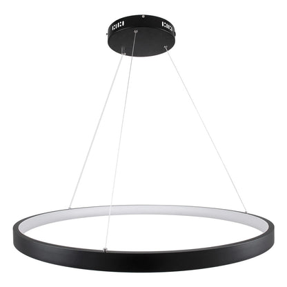 NEMESIS KLV-101-0211 Κρεμαστό Φωτιστικό Οροφής LED 67W 6700lm 180° AC 220-240V IP20 Ρυθμιζόμενο Λευκό CCT με Χειριστήριο από 2700K έως 6000K Dimmable - Lumileds SMD Chip - Μαύρο Ματ - Μ80 x Π80 x Υ4
